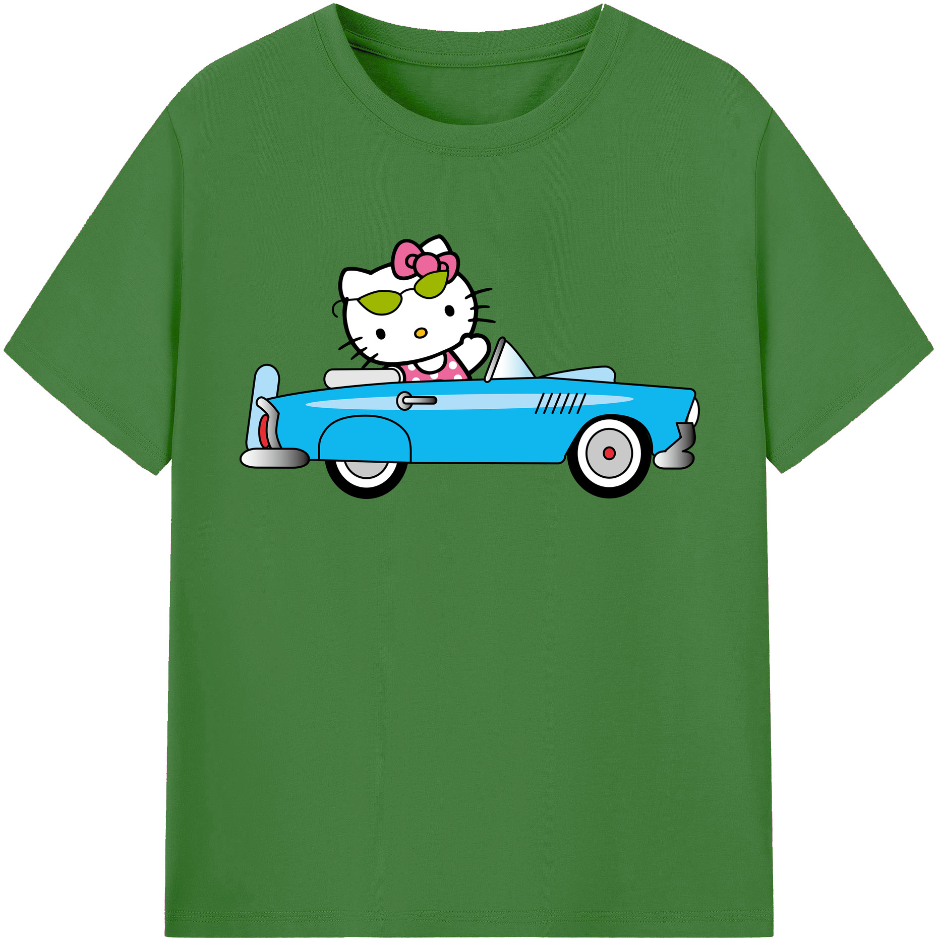 （画像用） Hello Kitty ハローキティ レディースカジュアルプリントTシャツ（綿100％）